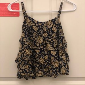 5/$30 BALI FLORAL RUFFLE TOP